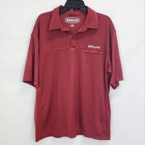 Magellan Sportswear Maroon Short Sleeve Performance Polo Shirt